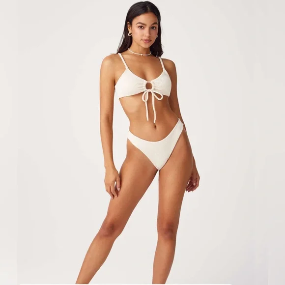 Cider | Cut Out Front Tied Bikini Swimsuit - Picture 4 of 8